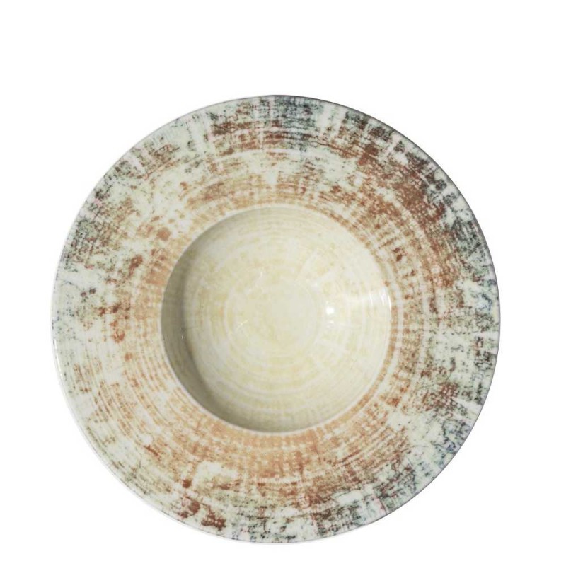 Fosil Plato Hondo Degustacion Porcelana 25 cm
