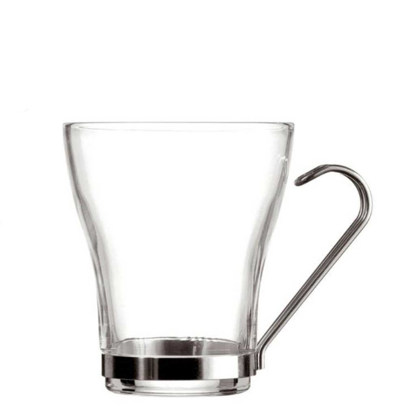 Supreme Set de 3 Tazas Vidrio 25 cl con Asa Inox extraible