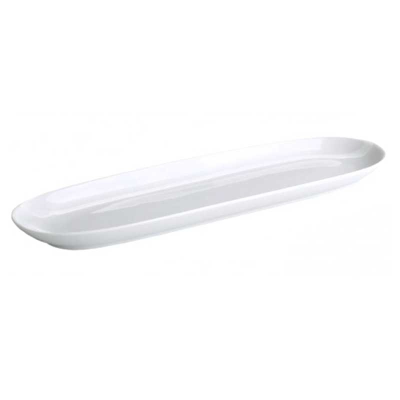 2144 Fuente Baguette Porce 33x10 cm Blanca Caja con 6 Unidades