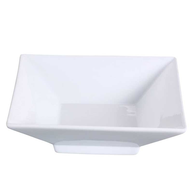 Plato Cuadrado con Pie Porce 11,5 cm Blanco Caja con 6 Unidades