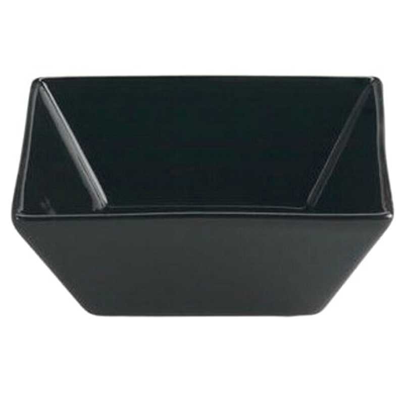 Bol Cuadrado Porce 8x8x4 cm Negro Caja con 10 Unidades