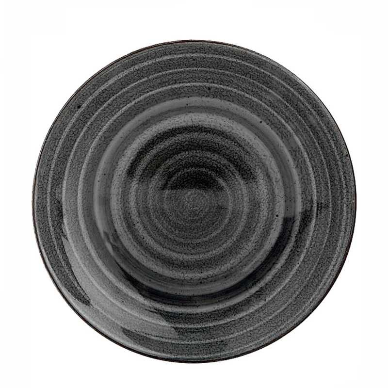 Eo Antracita Plato Llano 25 cm Caja con 12 Unidades