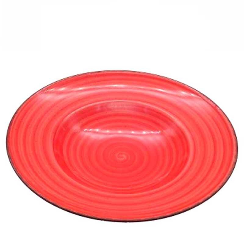 Eo Rojo Plato Hondo Reno 30 cm Caja con 6 Unidades