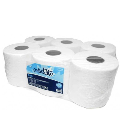 Rollo papel secamanos industrial 850 servicios por rollo (2 rollos)