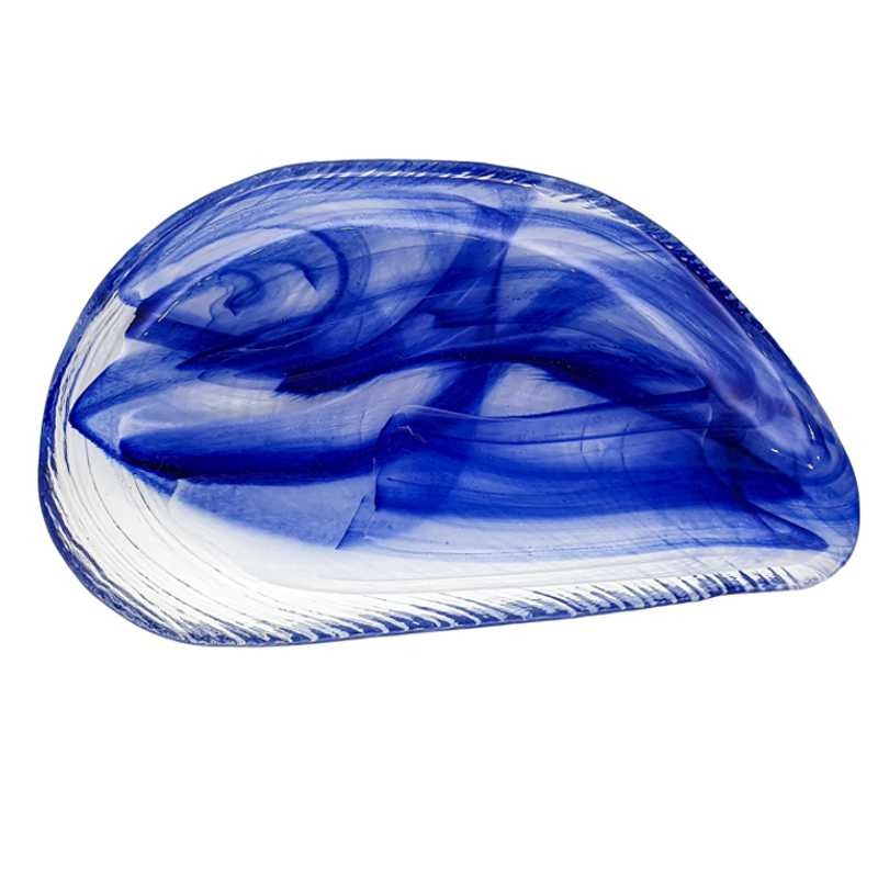 Auster Plato Oval 22x3 cm Alabastro Azul